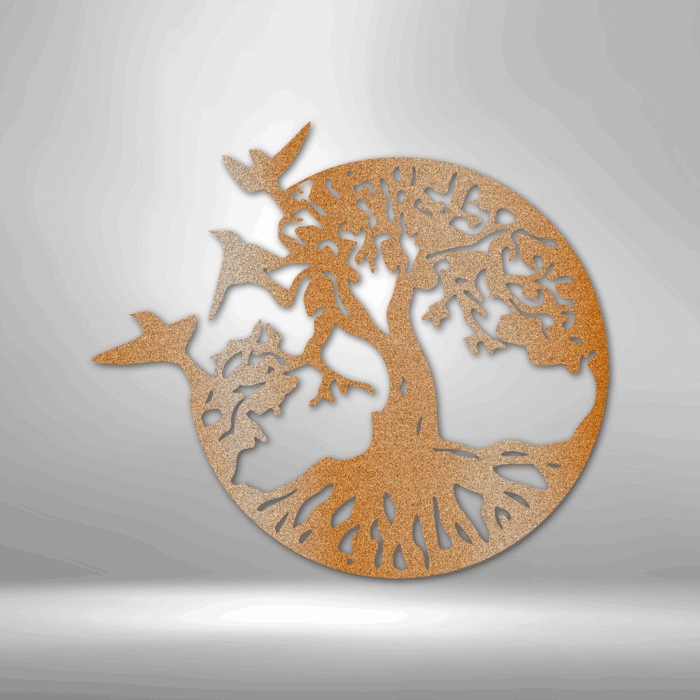 Take Flight Tree Of Life Steel SignCustomly Gifts