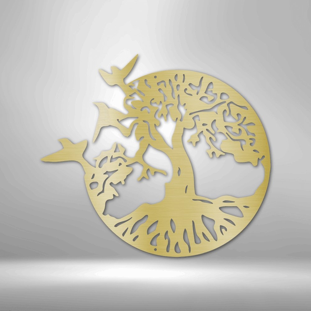 Take Flight Tree Of Life Steel SignCustomly Gifts