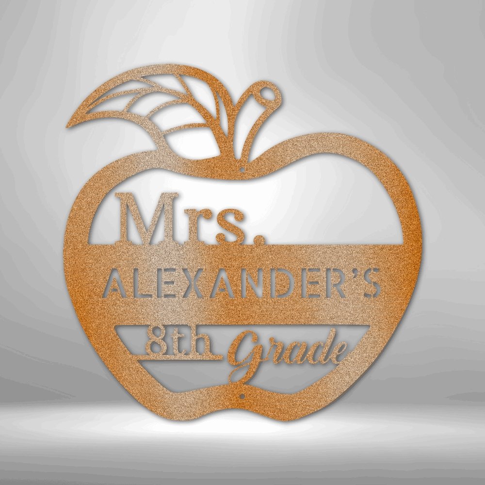 Teacher Appreciation Personalized Name Grade Steel SignCustomly Gifts
