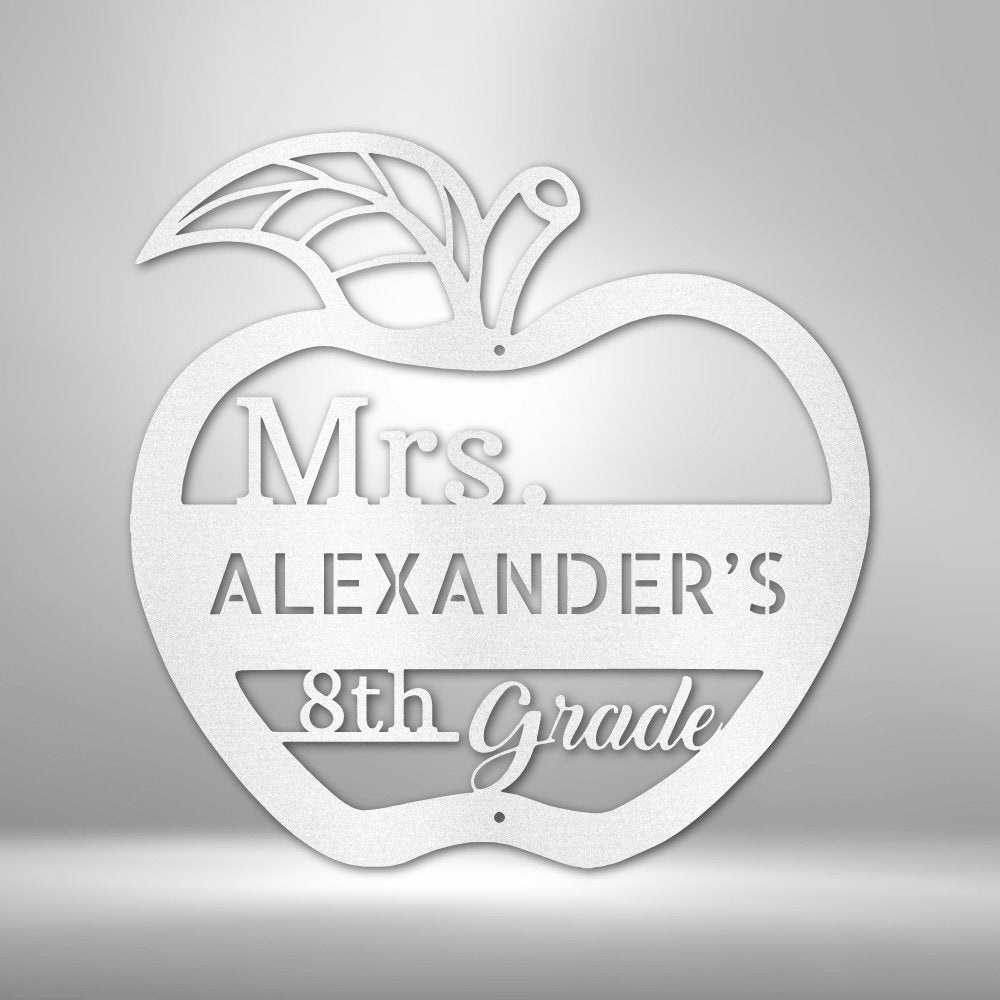 Teacher Appreciation Personalized Name Grade Steel SignCustomly Gifts