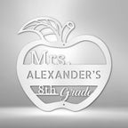 Teacher Appreciation Personalized Name Grade Steel SignCustomly Gifts