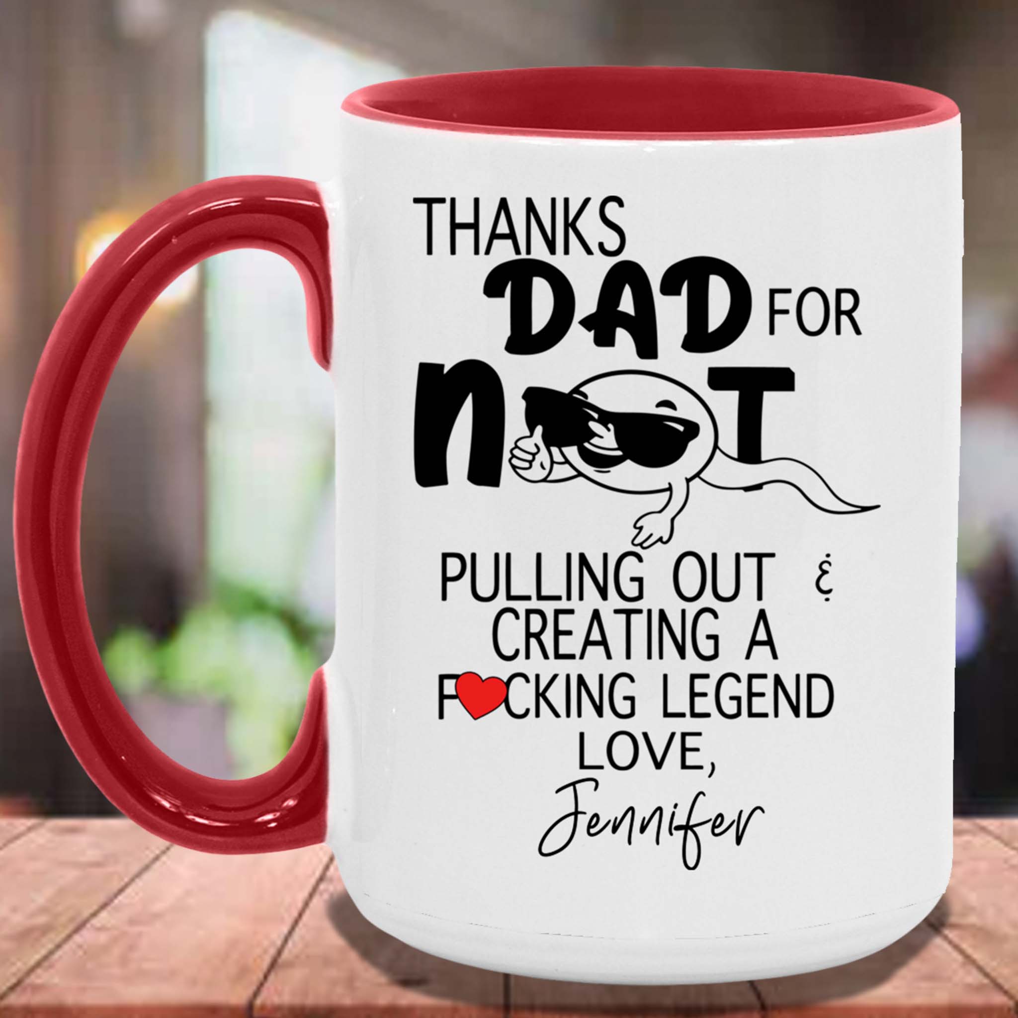 Thanks Dad For Not Pulling Out Personalized Coffee MugCustomly Gifts