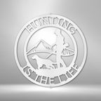 The Hunter Personalized Text Steel signCustomly Gifts