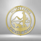 The Hunter Personalized Text Steel signCustomly Gifts