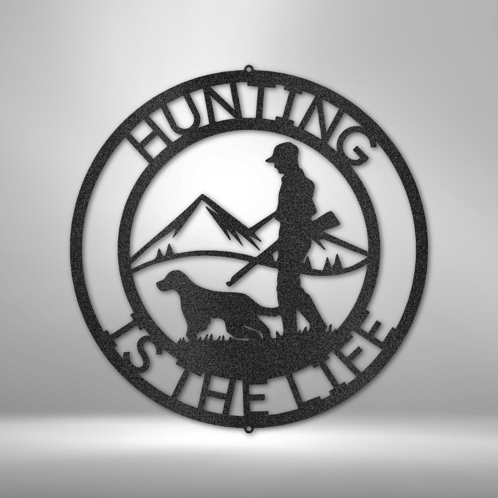 The Hunter Personalized Text Steel signCustomly Gifts