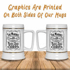 The Marine Corps Aged To Perfection Military Themed White Beer MugCustomly Gifts