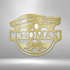 Timeless Car Personalized Name Text Steel SignCustomly Gifts