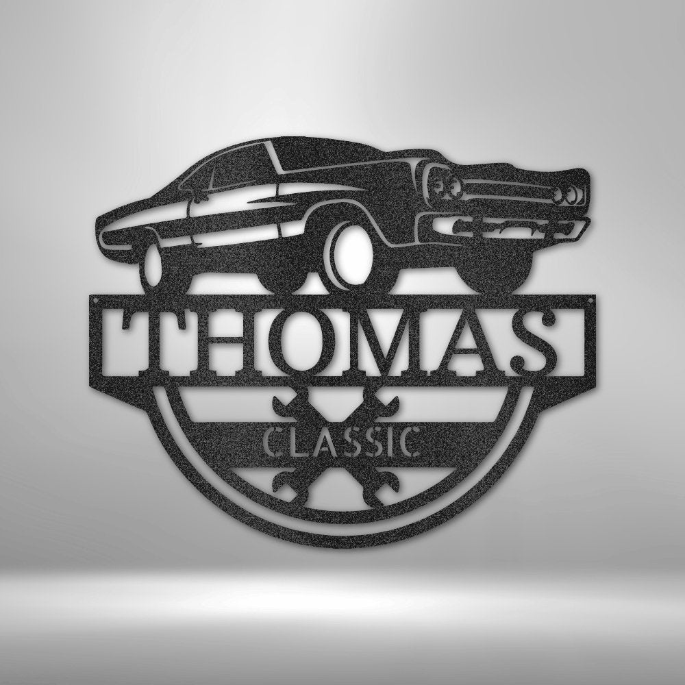 Timeless Car Personalized Name Text Steel SignCustomly Gifts