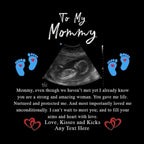 To My Mommy v1 Personalized Sonogram Image And From Text New Mom To Be Black Coffee MugsCustomly Gifts