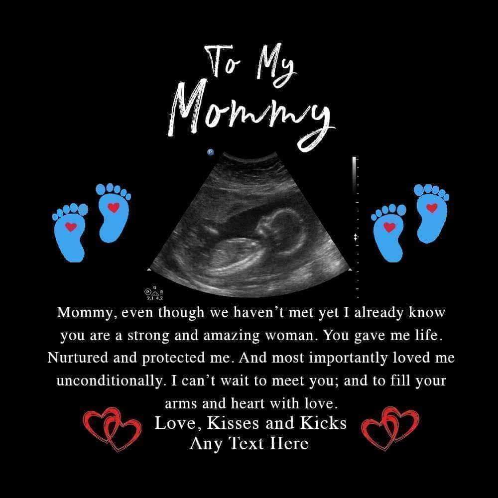 To My Mommy v1 Personalized Sonogram Image And From Text New Mom To Be Black Coffee MugsCustomly Gifts