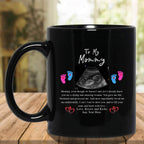 To My Mommy v1 Personalized Sonogram Image And From Text New Mom To Be Black Coffee MugsCustomly Gifts