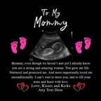 To My Mommy v1 Personalized Sonogram Image And From Text New Mom To Be Black Coffee MugsCustomly Gifts