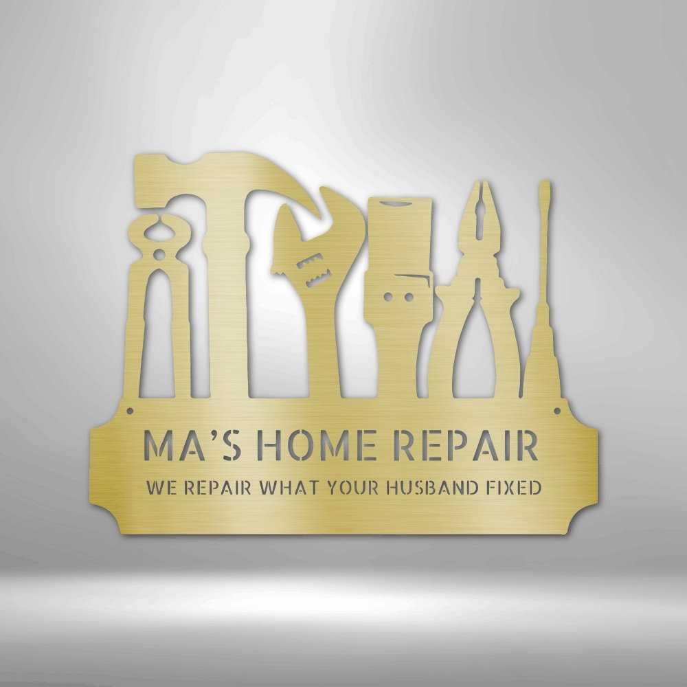 Tool Time Personalized Name Text Steel SignCustomly Gifts