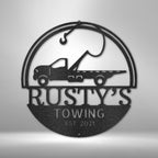 Tow Truck Personalized Name Text Steel SignCustomly Gifts
