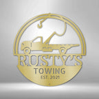 Tow Truck Personalized Name Text Steel SignCustomly Gifts