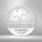 Tow Truck Personalized Name Text Steel SignCustomly Gifts
