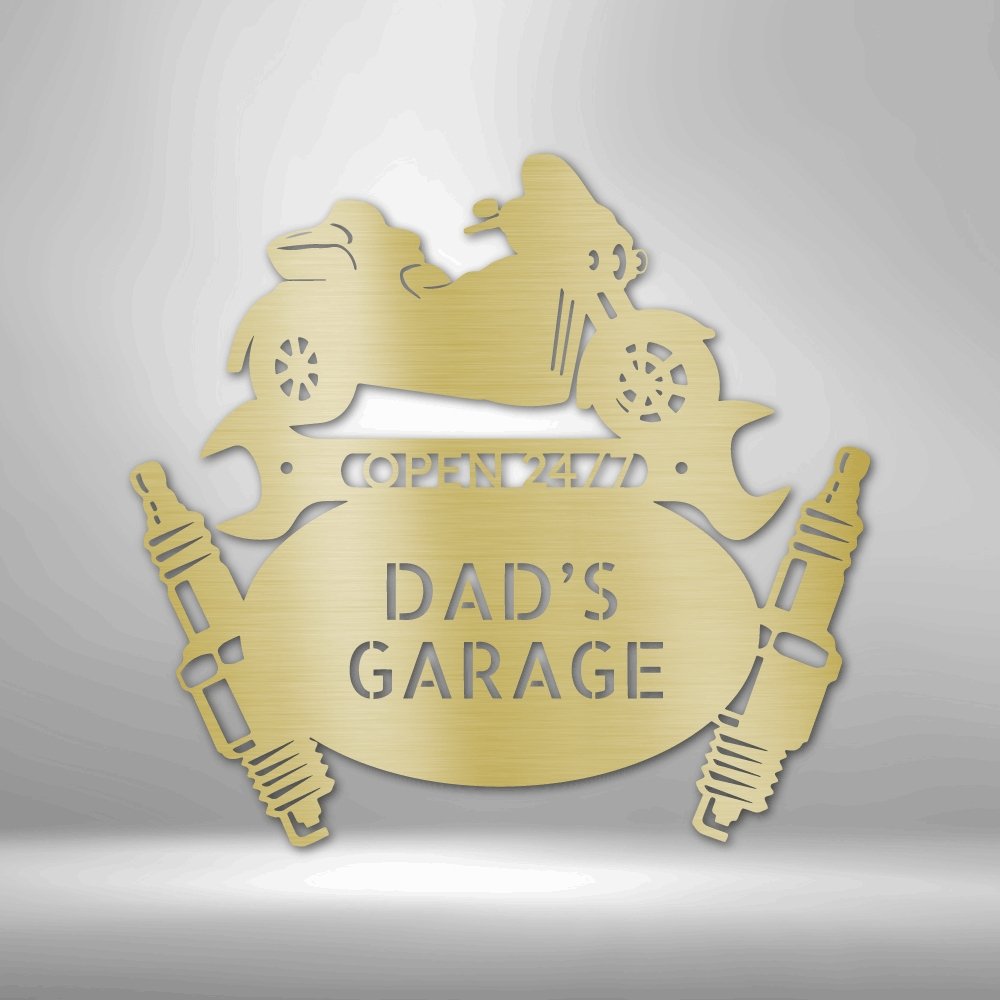 Trike Mechanic Personalized Name Text Steel SignCustomly Gifts