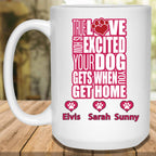 True Love Is How Excited Your Dog Gets When You Get Home (pnk-blk) MugCustomly Gifts