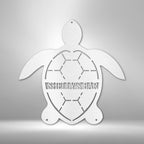 Turtle Monogram Personalized Text Steel SignCustomly Gifts