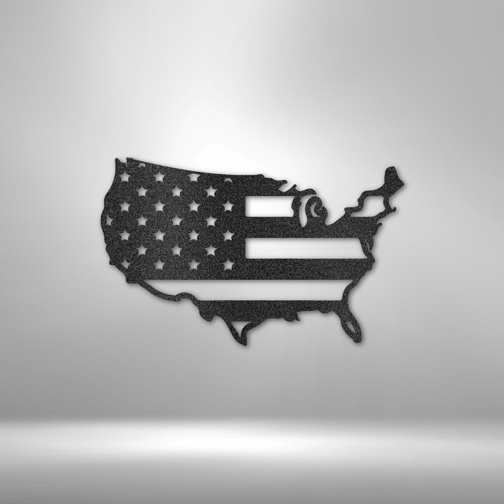USA Flag - Steel SignCustomly Gifts