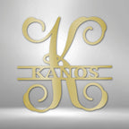 Vine Family Personalized Monogram Name Steel SignCustomly Gifts