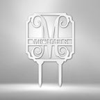 Vine Stake Personalized Monogram Name Steel SignCustomly Gifts