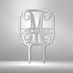 Vine Stake Personalized Monogram Name Steel SignCustomly Gifts