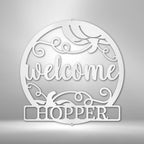 Welcome Fall Personalized Name Text Steel SignCustomly Gifts