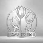 Wild Tulip Personalized Name Text Steel SignCustomly Gifts