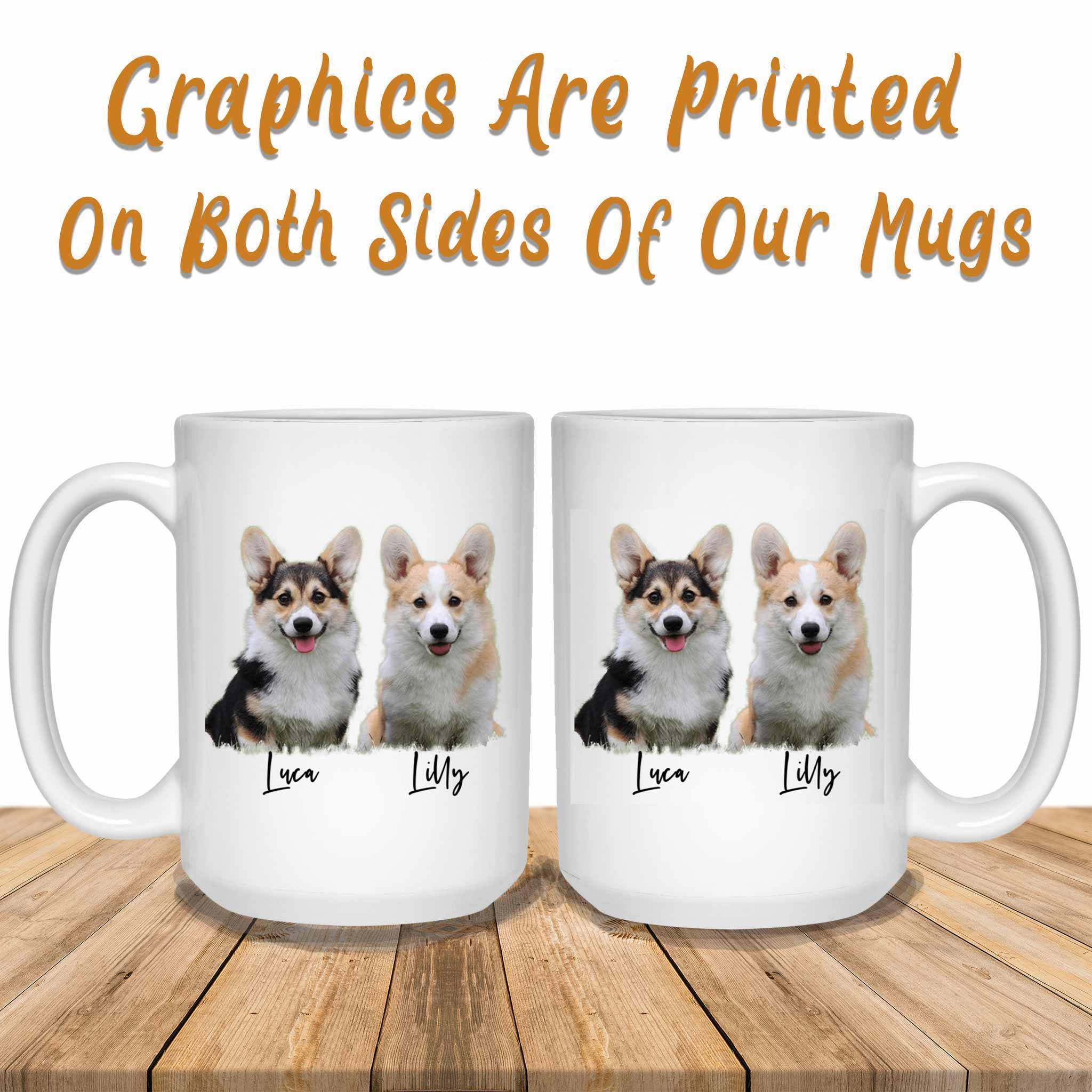 Your Dog's Picture Custom Personalized White Coffee MugsCustomly Gifts