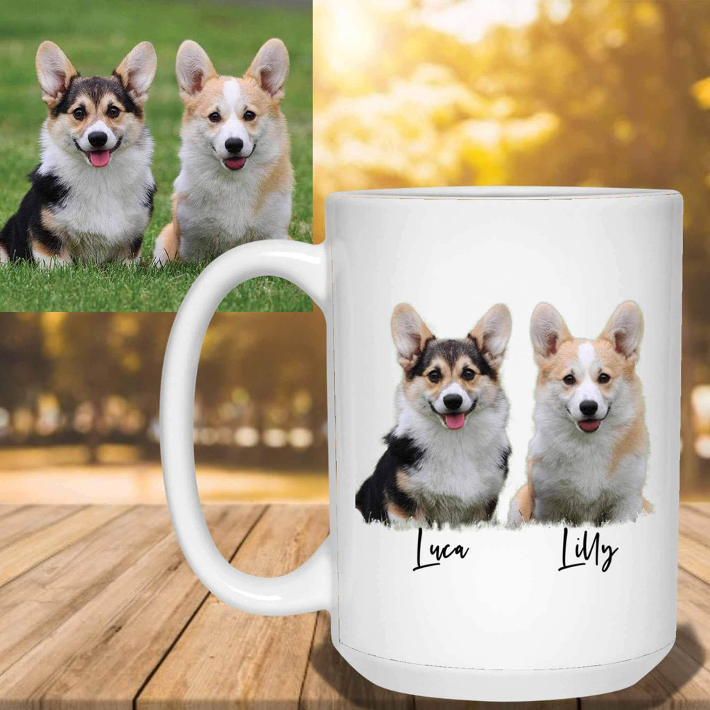 Your Dog's Picture Custom Personalized White Coffee MugsCustomly Gifts