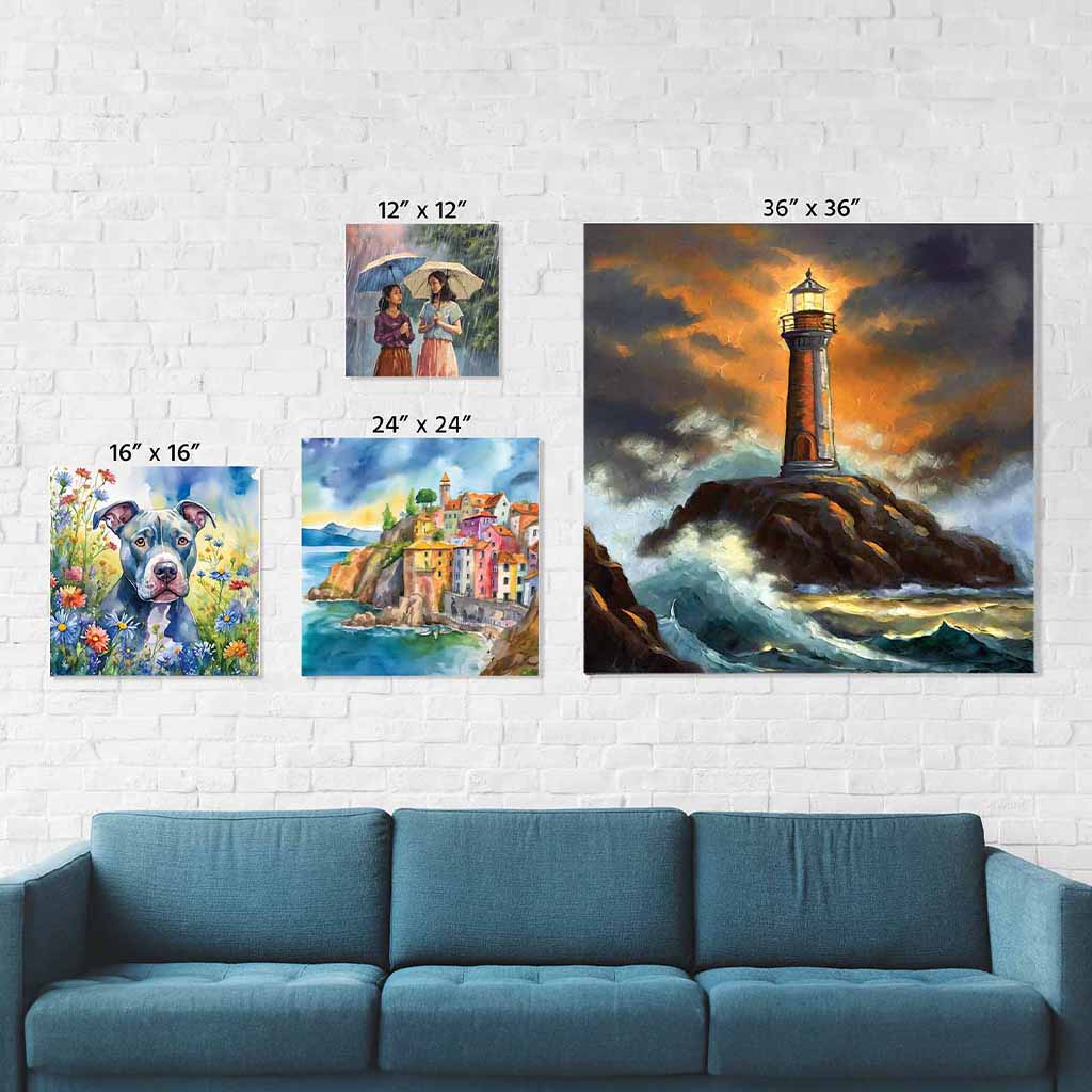 Your Own Custom AI Artwork - Square CanvasCustomly Gifts