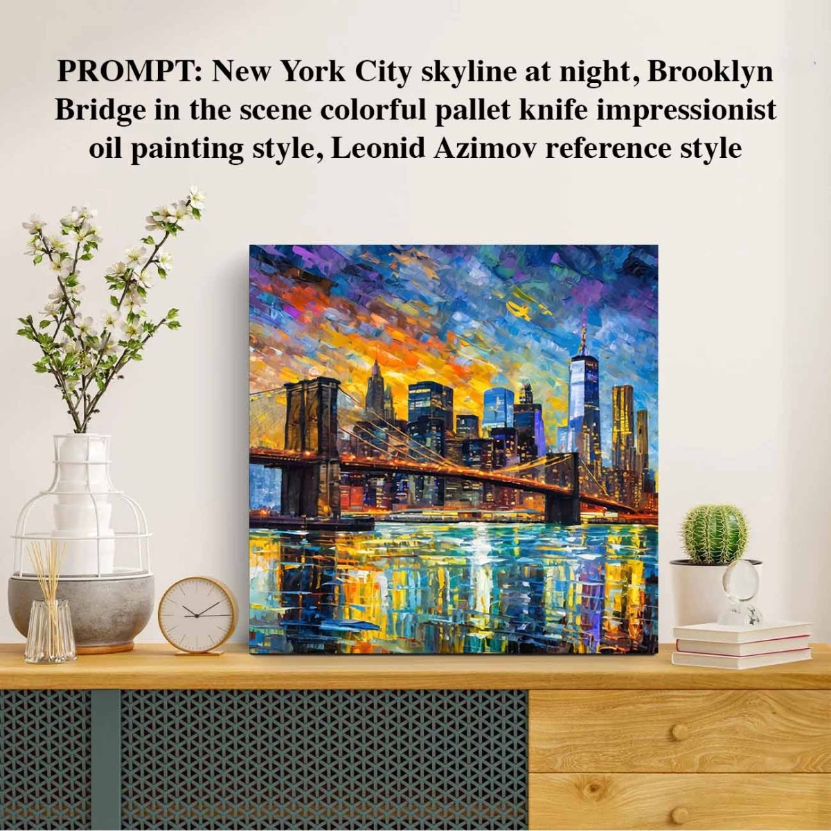 Your Own Custom AI Artwork - Square CanvasCustomly Gifts